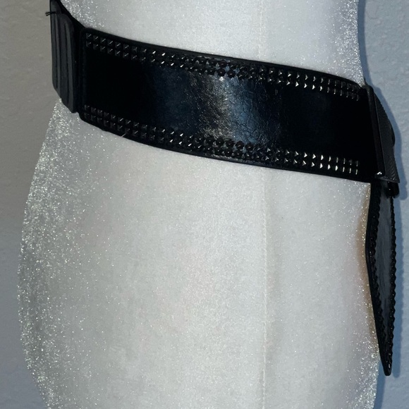 Black Wide Elastic Belt - Picture 6 of 6